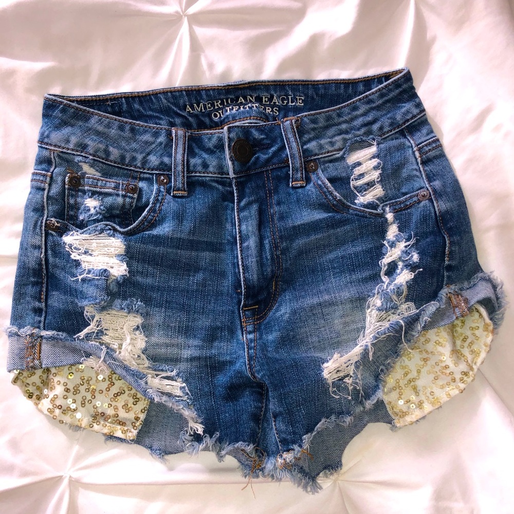 American Eagle Hi-Rise Festival Jean Shorts